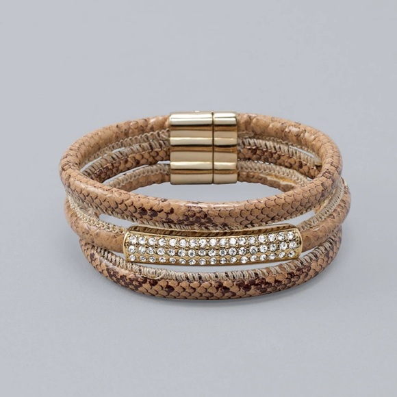 White House Black Market Jewelry - White House Black Market Snakeskin Bracelet